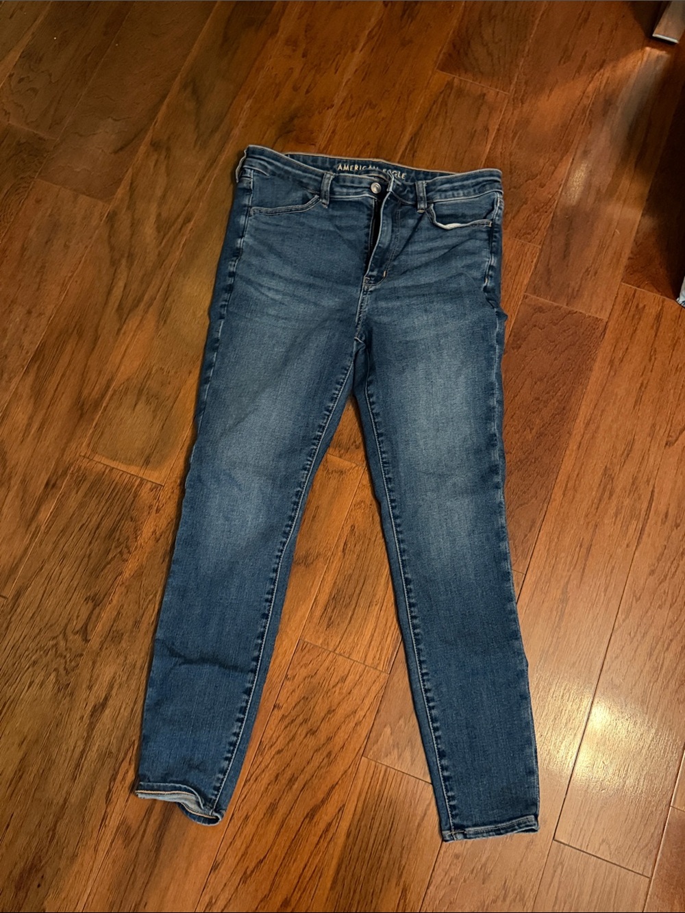 American Eagle Outfitters Dark Blue High-Rise Skinny Jeans